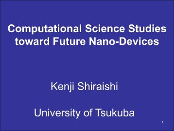 Computational Science Studies toward Future Nano-Devices