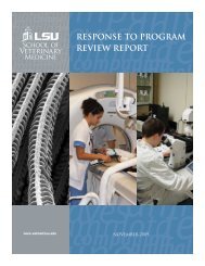 response to program review report - LSU School Of Veterinary ...