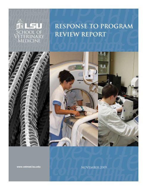 response to program review report - LSU School Of Veterinary ...