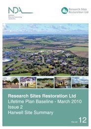 Harwell Site Summary - RSRL Lifetime Plan Baseline March 2010 ...
