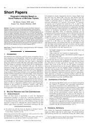 Fingerprint indexing based on novel features of minutiae triplets ...