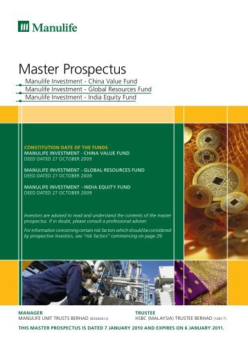 Master Prospectus - Manulife Insurance Berhad