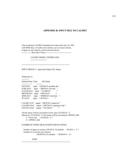 Alternative small scale meteorology input to a chemical transport ...