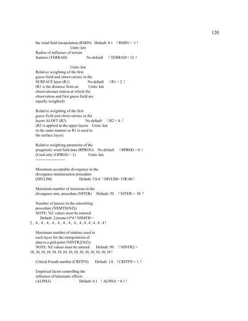 Alternative small scale meteorology input to a chemical transport ...