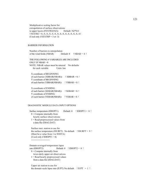 Alternative small scale meteorology input to a chemical transport ...