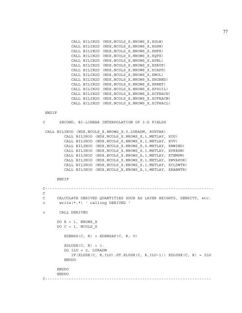 Alternative small scale meteorology input to a chemical transport ...