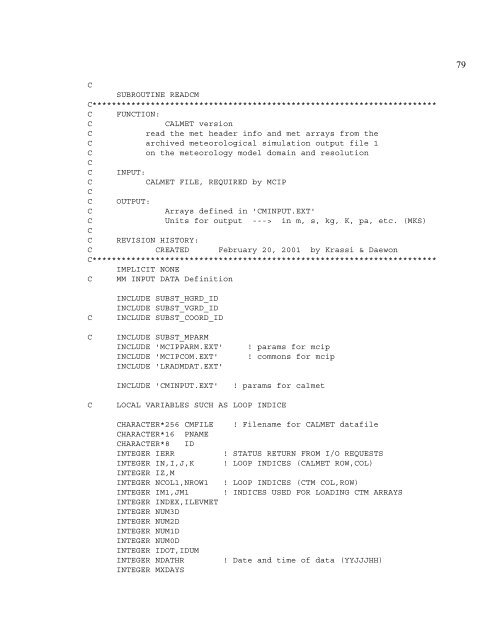 Alternative small scale meteorology input to a chemical transport ...