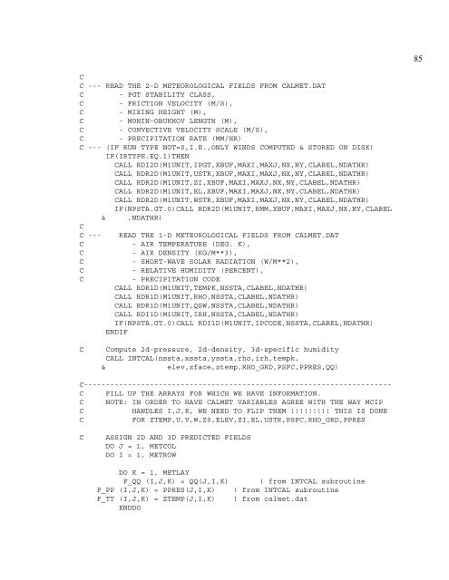 Alternative small scale meteorology input to a chemical transport ...