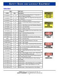 SAFETY SIGNS AND LOCKOUT EQUIPMENT - Ensco Safety Catalog