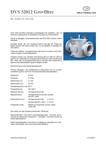 DVS 32012 Grovfiltre DK - Ditech AS