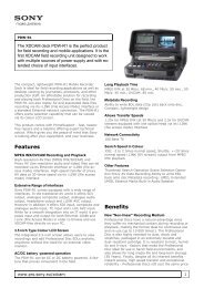 Sony : Product Information : PDW-R1 (PDWR1) : United Kingdom