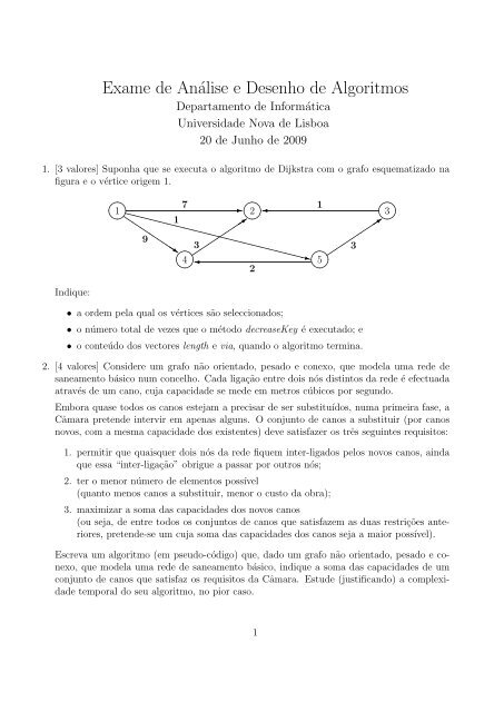 Exame de AnÃ¡lise e Desenho de Algoritmos