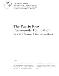 The Puerto Rico Community Foundation: A Case Study - Synergos