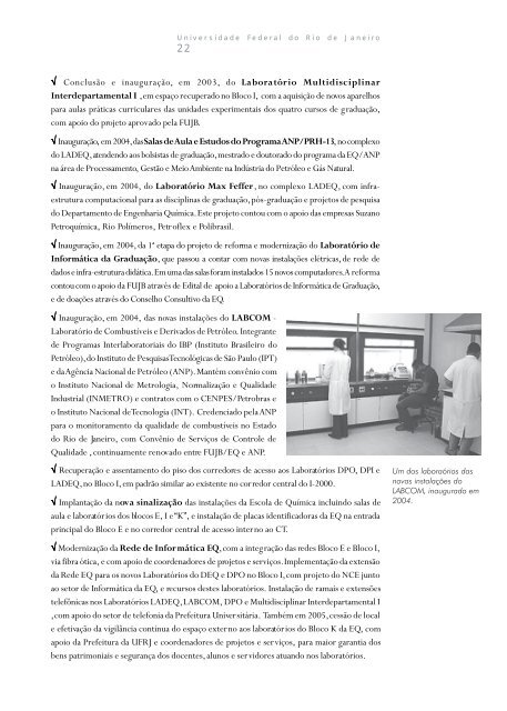 RelatÃ³rio GestÃ£o EQ 2002-2005 .pmd - Escola de QuÃ­mica / UFRJ