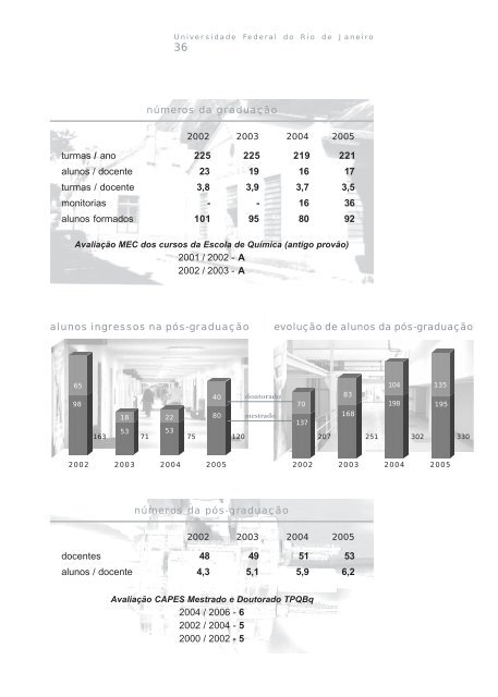 RelatÃ³rio GestÃ£o EQ 2002-2005 .pmd - Escola de QuÃ­mica / UFRJ