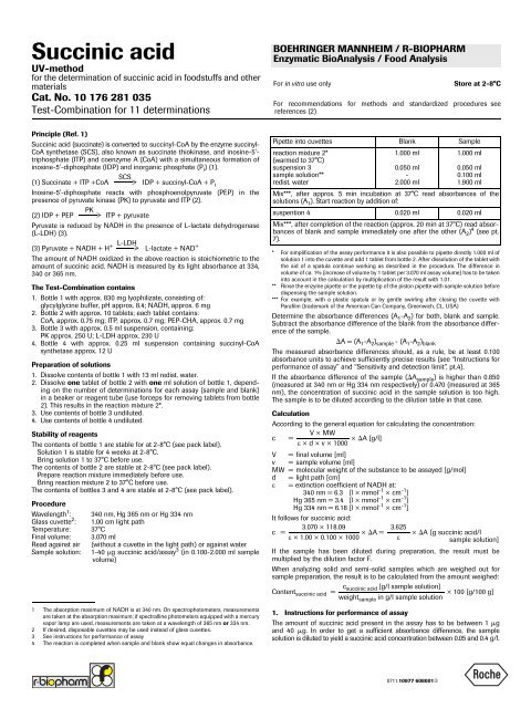 Succinic acid - Food Diagnostics AB