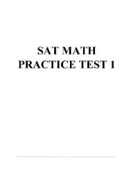 SAT MATH PRACTICE TEST 1 - Swampscott High School