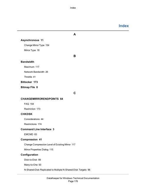 DataKeeper for Windows All Documentation - SIOS