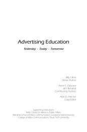 Advertising Education - Yesterday, Today, and Tomorrow