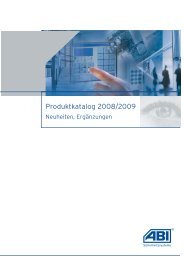 Produktkatalog 2008/2009 - ABI Sicherheitssysteme GmbH