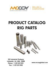 Product catalog rig Parts - McCoy