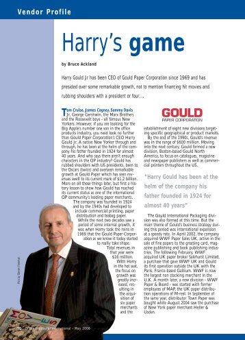 Harry's game - Gould Paper Corporation