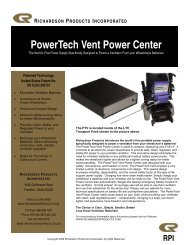 PowerTech Vent Power Center - Richardson Products Inc.