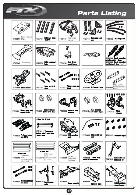 FTX Rampage Parts List - CML Distribution