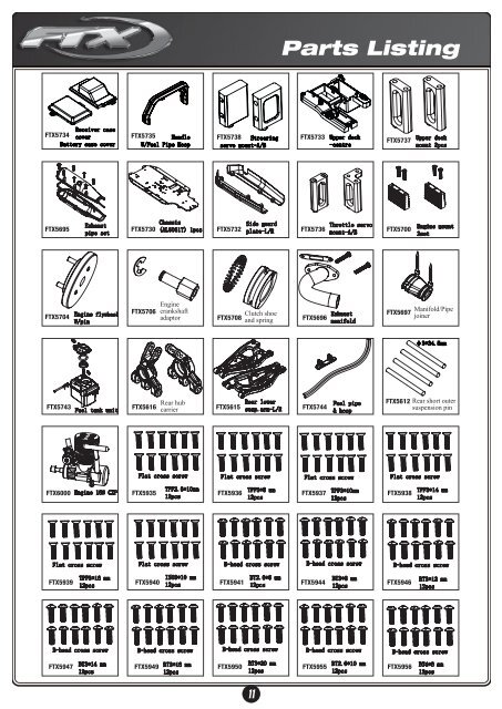 FTX Rampage Parts List - CML Distribution