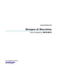 Disegno di Macchine - UniversitÃ  degli Studi di Parma