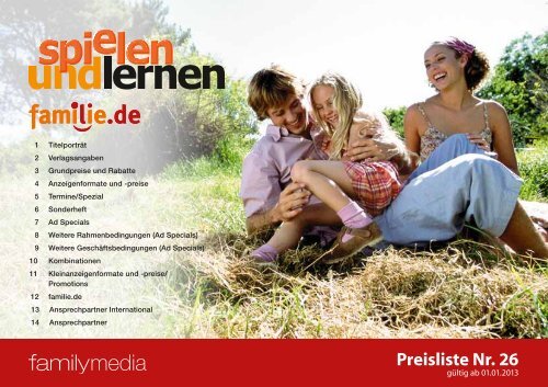 Preisliste Nr. 26 - bei Family Media family media