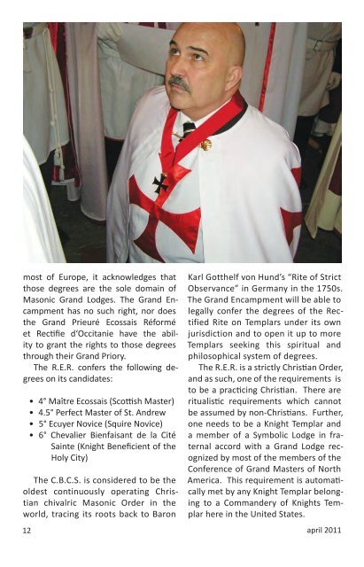 April - Grand Encampment of Knights Templar, USA