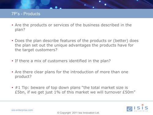 The Elements of Business Plan