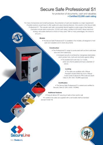 Secure Safe Professional S1 - Chubb Safes