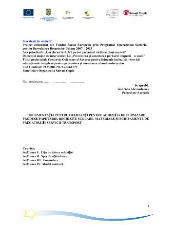 Documentatie papetarie - Salvati Copiii