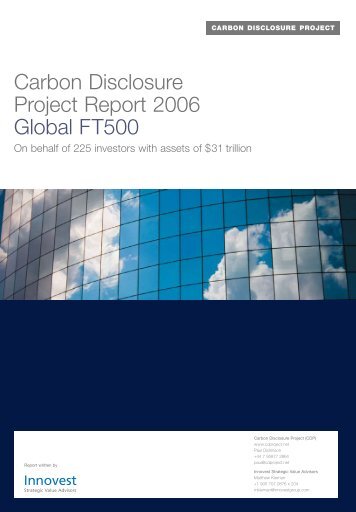 Carbon Disclosure Project Report 2006 Global FT500