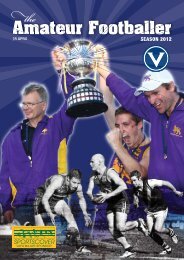 vafa premiership ladders 2011 - Victorian Amateur Football ...