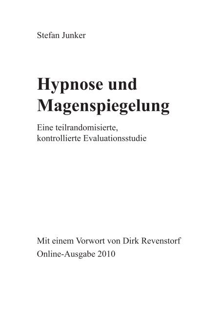 Hypnose und Magenspiegelung