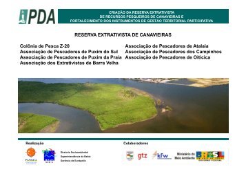 RESERVA EXTRATIVISTA DE CANAVIEIRAS ColÃ´nia de Pesca Z ...