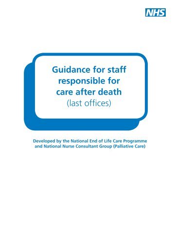 Guidance for staff responsible for care after death ... - Nursing Times