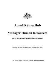 AusAID Suva Hub Manager Human Resources APPLICANT ... - Fiji