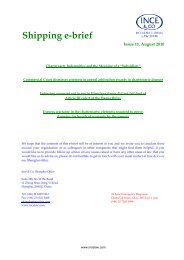 Ince & Co Chinese Shipping E-brief August 2010 English Version