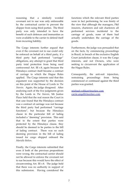 Ince & Co Chinese Shipping E-brief August 2010 English Version