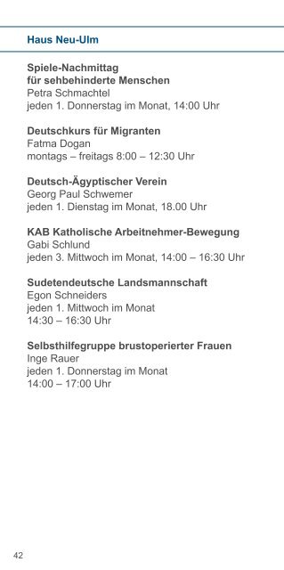 GenerationenTreff Ulm / Neu-Ulm e.V. Programm Mai â August 2013