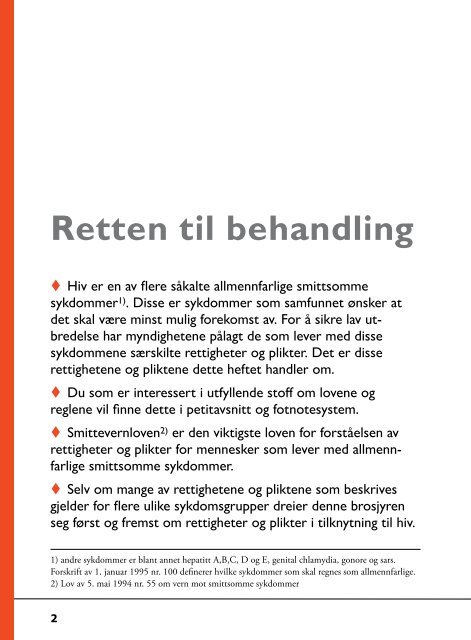 Retten til behandling - HivNorge