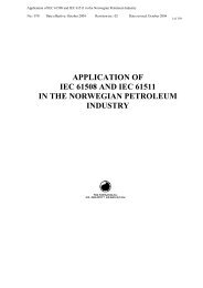 application of iec 61508 and iec 61511 in the norwegian ... - NTNU