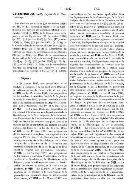 TABLES GÃNÃRALES - DÃ©bats parlementaires de la 4e RÃ©publique