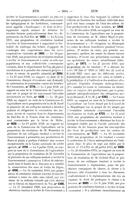 TABLES GÃNÃRALES - DÃ©bats parlementaires de la 4e RÃ©publique