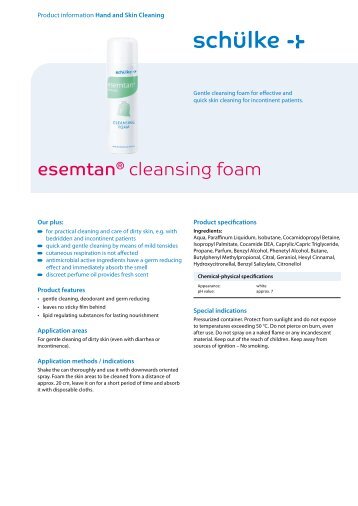 esemtan® cleansing foam - Schülke & Mayr