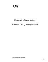 University of Washington Scientific Diving Safety Manual
